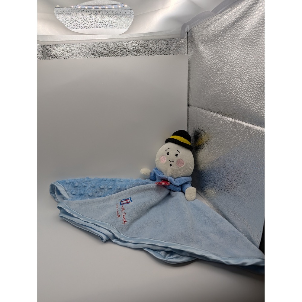 Mary Engelbreit Baby Humpty Dumpty Blue Minky Satin Security Blanket Lovey F750